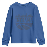 Indiana Skyline Basketball Youth Sweatshirt Distressed Urban Hoops Graphic for Indy Fans