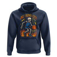 Oklahoma City Basketball Skeleton Hoodie OKC Hoops Fan Life Sport Lover - Wonder Print Shop