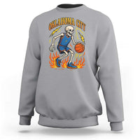 Oklahoma City Basketball Skeleton Sweatshirt OKC Hoops Fan Life Sport Lover - Wonder Print Shop