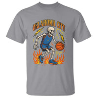 Oklahoma City Basketball Skeleton T Shirt OKC Hoops Fan Life Sport Lover - Wonder Print Shop