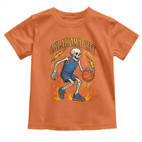 Oklahoma City Basketball Skeleton Toddler T Shirt OKC Hoops Fan Life Sport Lover - Wonder Print Shop