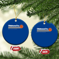 Retro Oklahoma City Basketball Ceramic Ornament Vintage OKC Hoops Lover Sports Fan - Wonder Print Shop