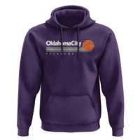 Retro Oklahoma City Basketball Hoodie Vintage OKC Hoops Lover Sports Fan - Wonder Print Shop