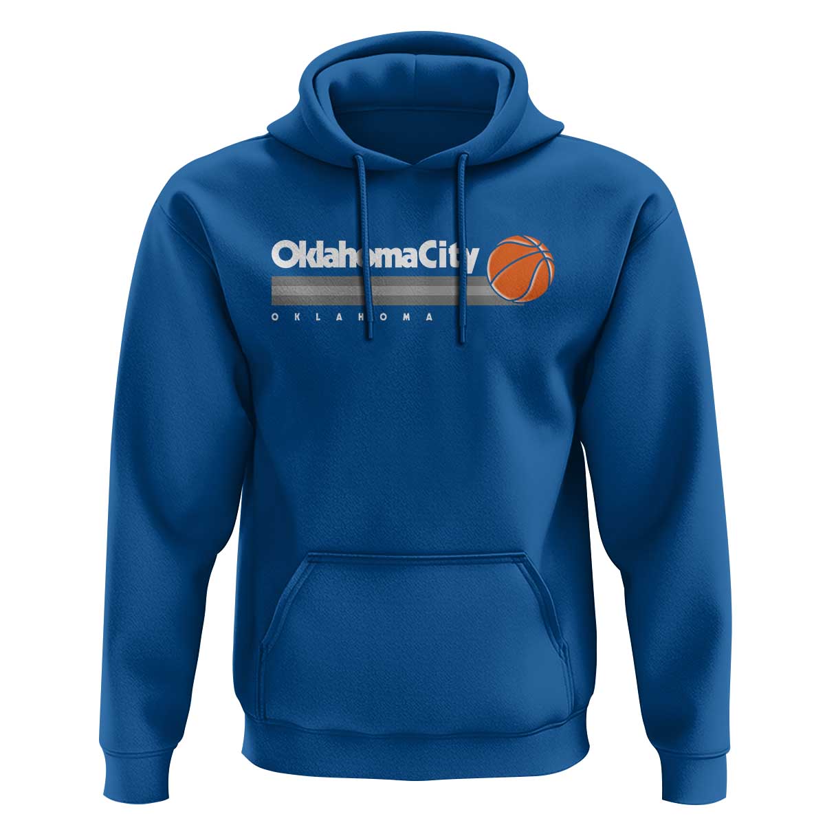 Retro Oklahoma City Basketball Hoodie Vintage OKC Hoops Lover Sports Fan - Wonder Print Shop