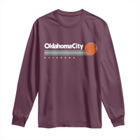 Retro Oklahoma City Basketball Long Sleeve Shirt Vintage OKC Hoops Lover Sports Fan - Wonder Print Shop