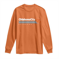 Retro Oklahoma City Basketball Long Sleeve Shirt Vintage OKC Hoops Lover Sports Fan - Wonder Print Shop