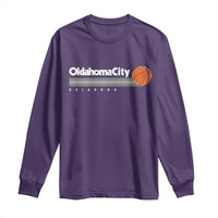 Retro Oklahoma City Basketball Long Sleeve Shirt Vintage OKC Hoops Lover Sports Fan - Wonder Print Shop