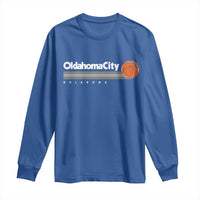Retro Oklahoma City Basketball Long Sleeve Shirt Vintage OKC Hoops Lover Sports Fan - Wonder Print Shop