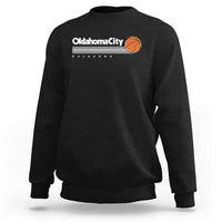 Retro Oklahoma City Basketball Sweatshirt Vintage OKC Hoops Lover Sports Fan - Wonder Print Shop