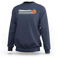 Retro Oklahoma City Basketball Sweatshirt Vintage OKC Hoops Lover Sports Fan - Wonder Print Shop