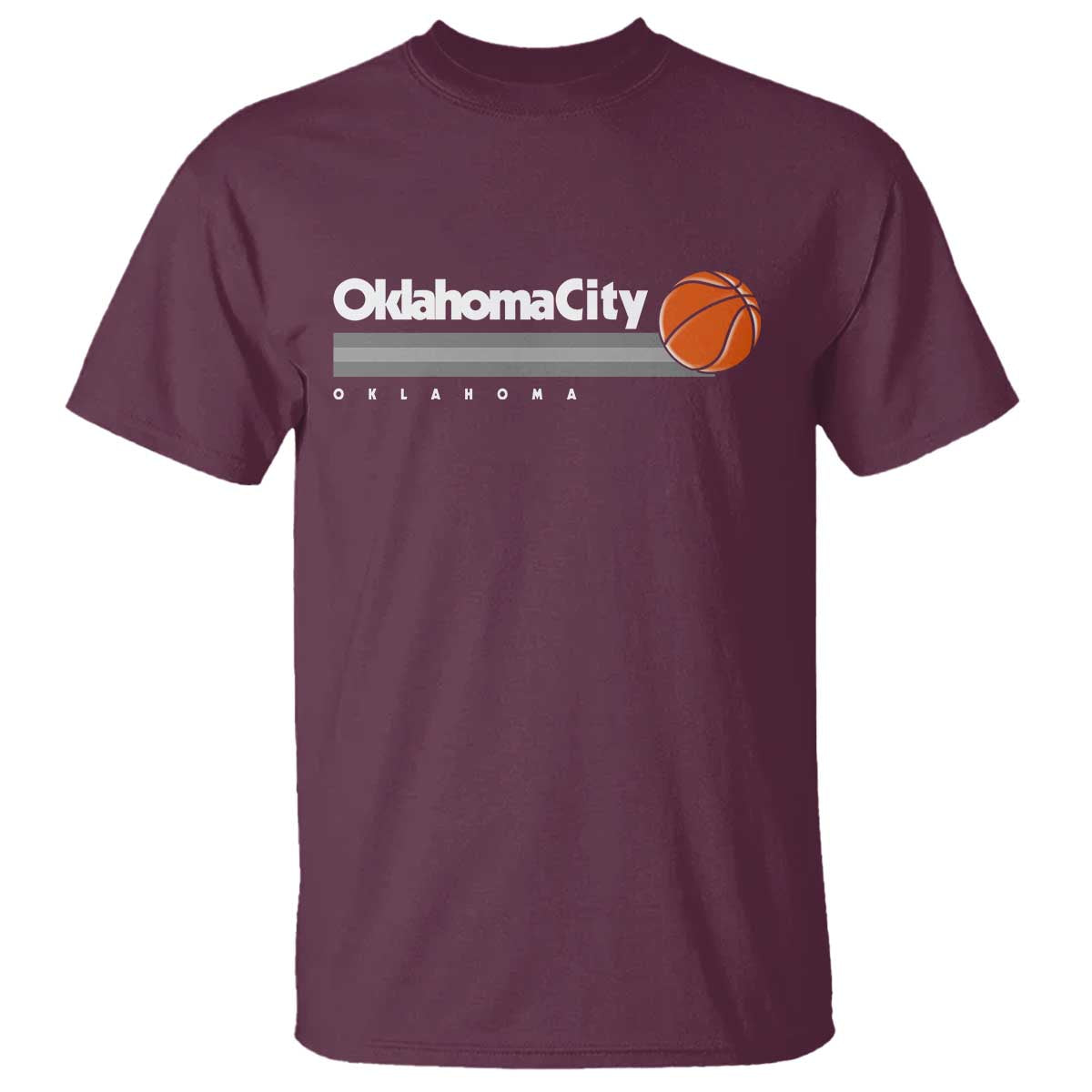 Retro Oklahoma City Basketball T Shirt Vintage OKC Hoops Lover Sports Fan - Wonder Print Shop