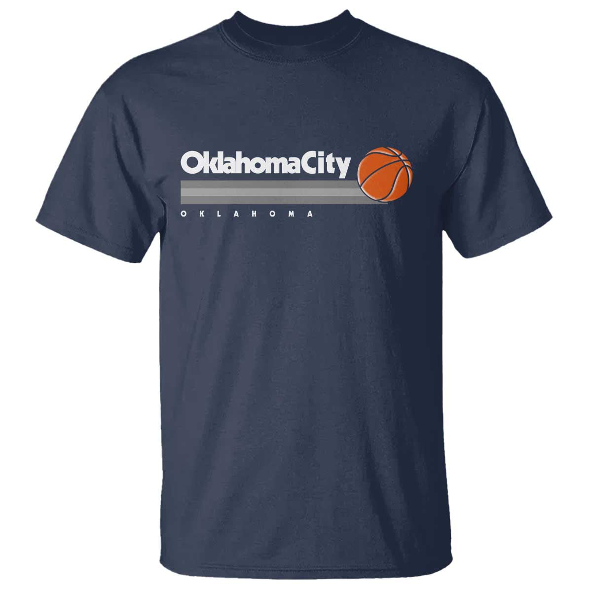 Retro Oklahoma City Basketball T Shirt Vintage OKC Hoops Lover Sports Fan - Wonder Print Shop