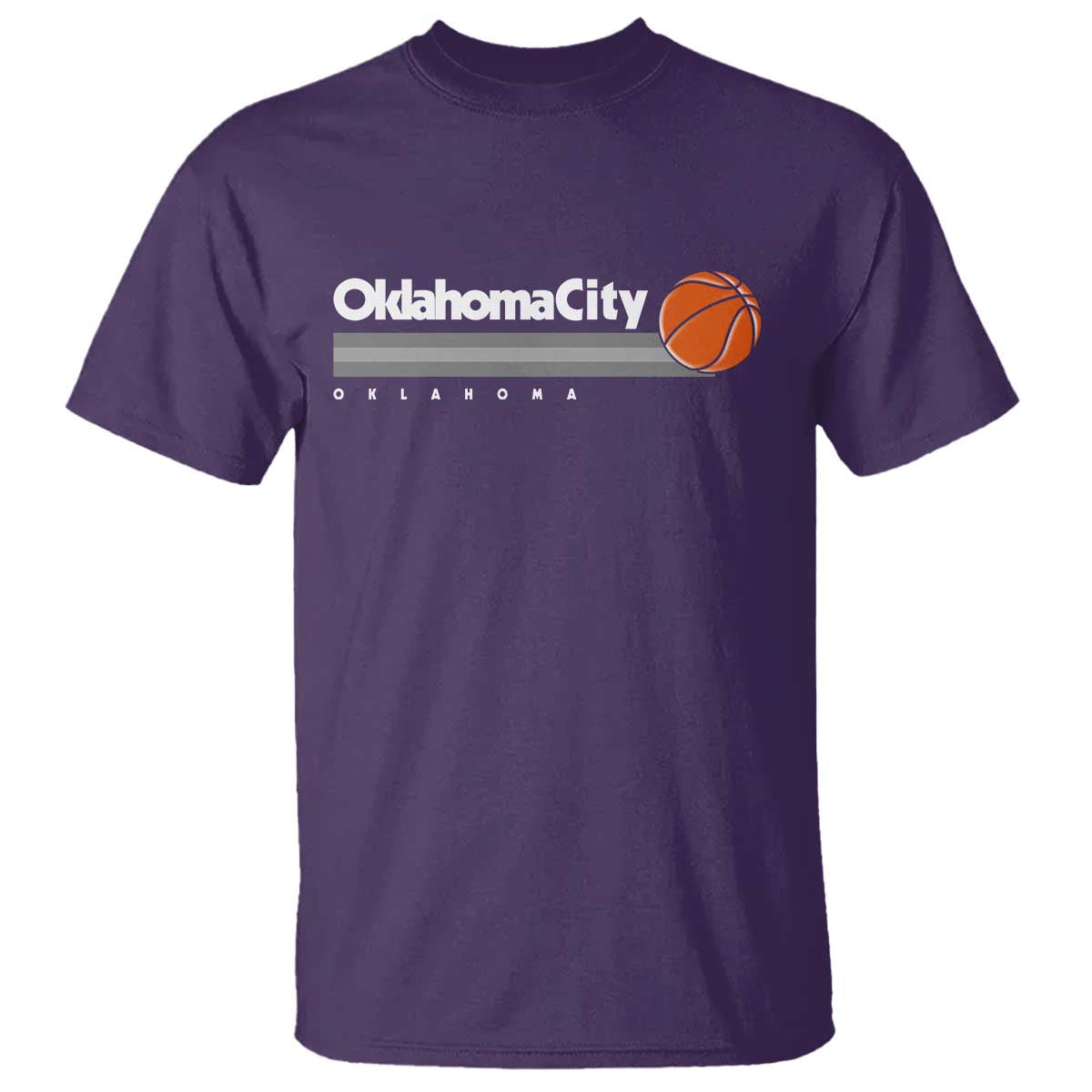 Retro Oklahoma City Basketball T Shirt Vintage OKC Hoops Lover Sports Fan - Wonder Print Shop