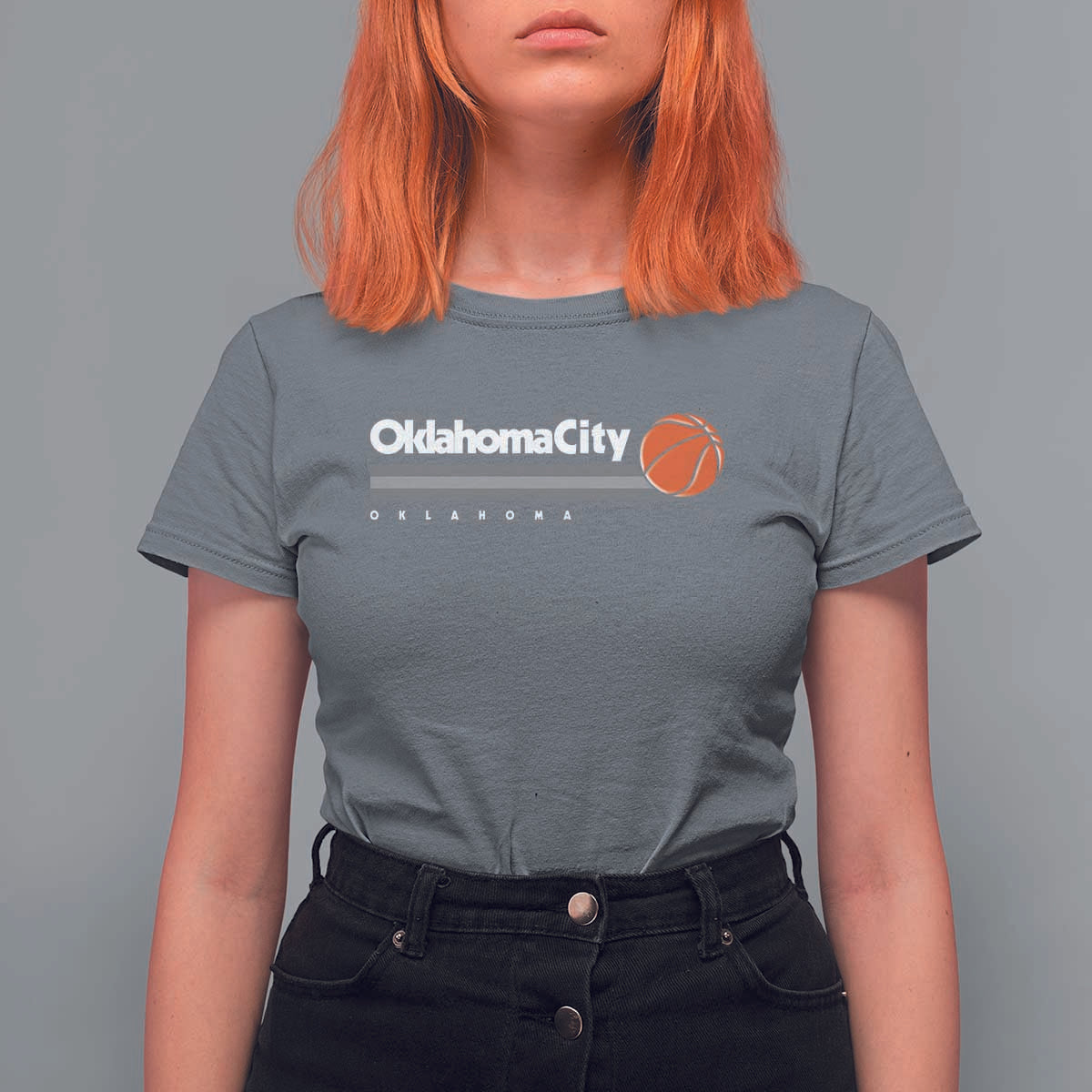 Retro Oklahoma City Basketball T Shirt For Women Vintage OKC Hoops Lover Sports Fan - Wonder Print Shop