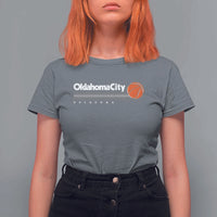 Retro Oklahoma City Basketball T Shirt For Women Vintage OKC Hoops Lover Sports Fan - Wonder Print Shop