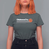 Retro Oklahoma City Basketball T Shirt For Women Vintage OKC Hoops Lover Sports Fan - Wonder Print Shop