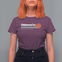 Retro Oklahoma City Basketball T Shirt For Women Vintage OKC Hoops Lover Sports Fan - Wonder Print Shop