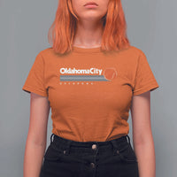 Retro Oklahoma City Basketball T Shirt For Women Vintage OKC Hoops Lover Sports Fan - Wonder Print Shop