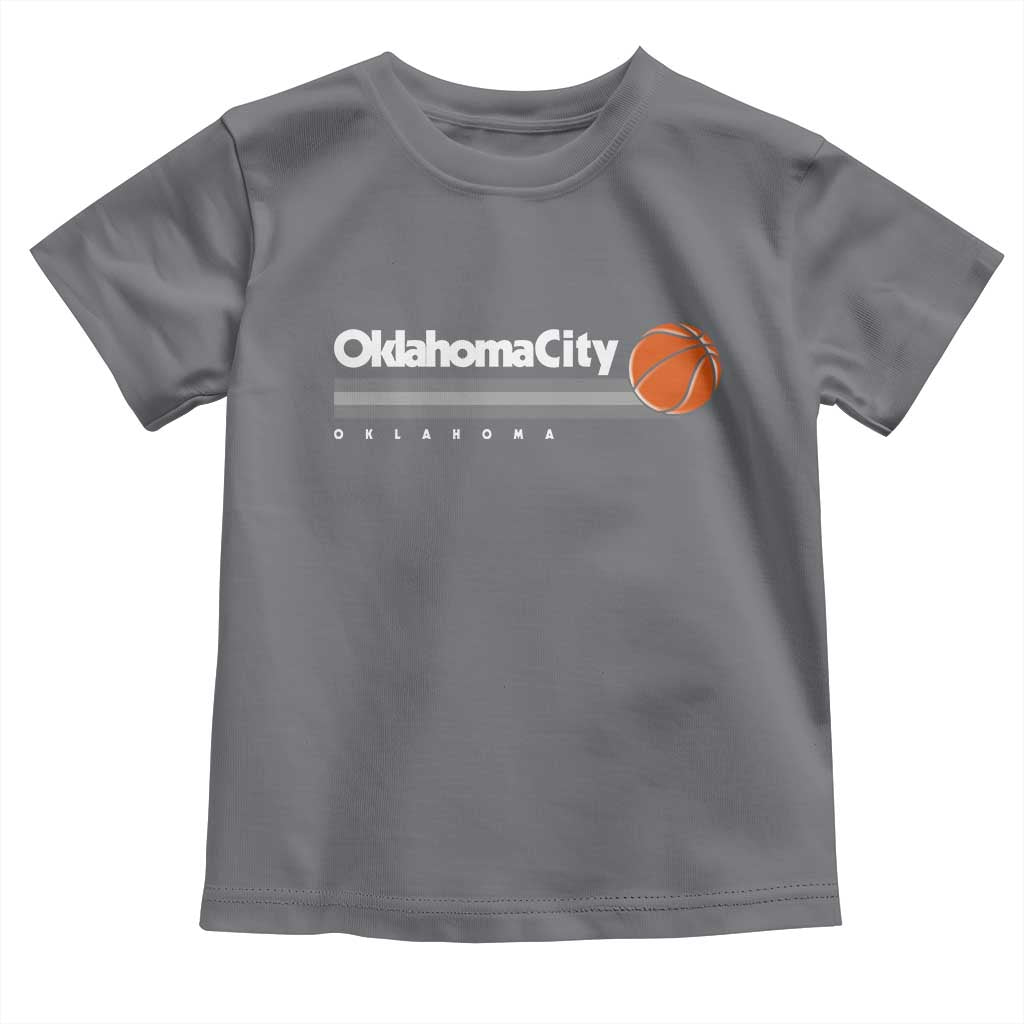 Retro Oklahoma City Basketball Toddler T Shirt Vintage OKC Hoops Lover Sports Fan - Wonder Print Shop