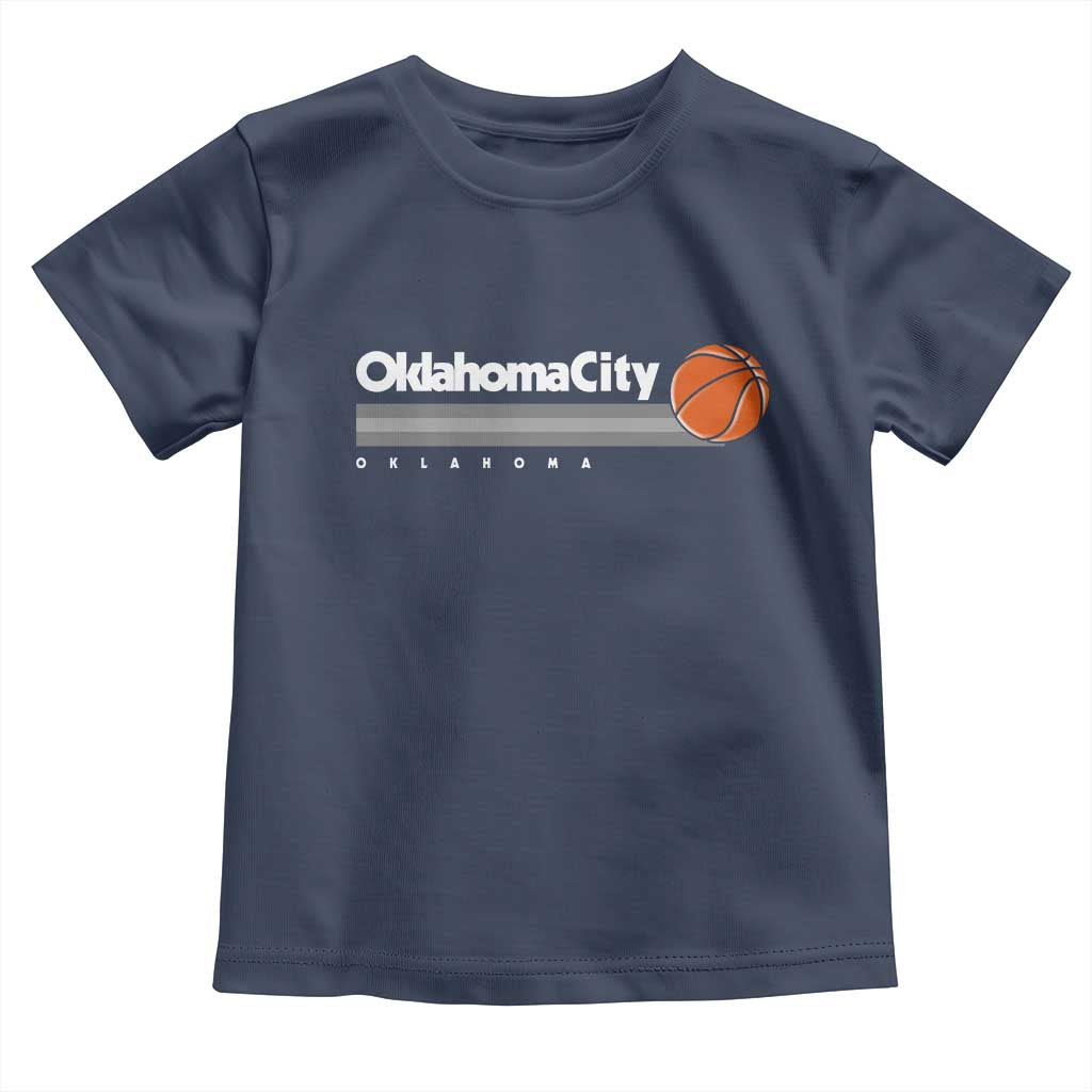 Retro Oklahoma City Basketball Toddler T Shirt Vintage OKC Hoops Lover Sports Fan - Wonder Print Shop