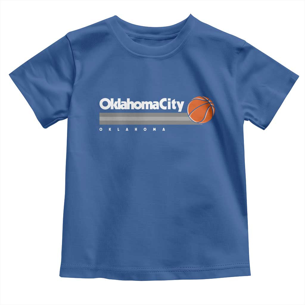 Retro Oklahoma City Basketball Toddler T Shirt Vintage OKC Hoops Lover Sports Fan - Wonder Print Shop
