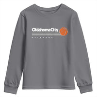 Retro Oklahoma City Basketball Youth Sweatshirt Vintage OKC Hoops Lover Sports Fan - Wonder Print Shop