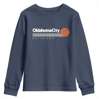 Retro Oklahoma City Basketball Youth Sweatshirt Vintage OKC Hoops Lover Sports Fan - Wonder Print Shop