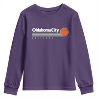 Retro Oklahoma City Basketball Youth Sweatshirt Vintage OKC Hoops Lover Sports Fan - Wonder Print Shop