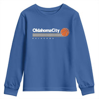 Retro Oklahoma City Basketball Youth Sweatshirt Vintage OKC Hoops Lover Sports Fan - Wonder Print Shop