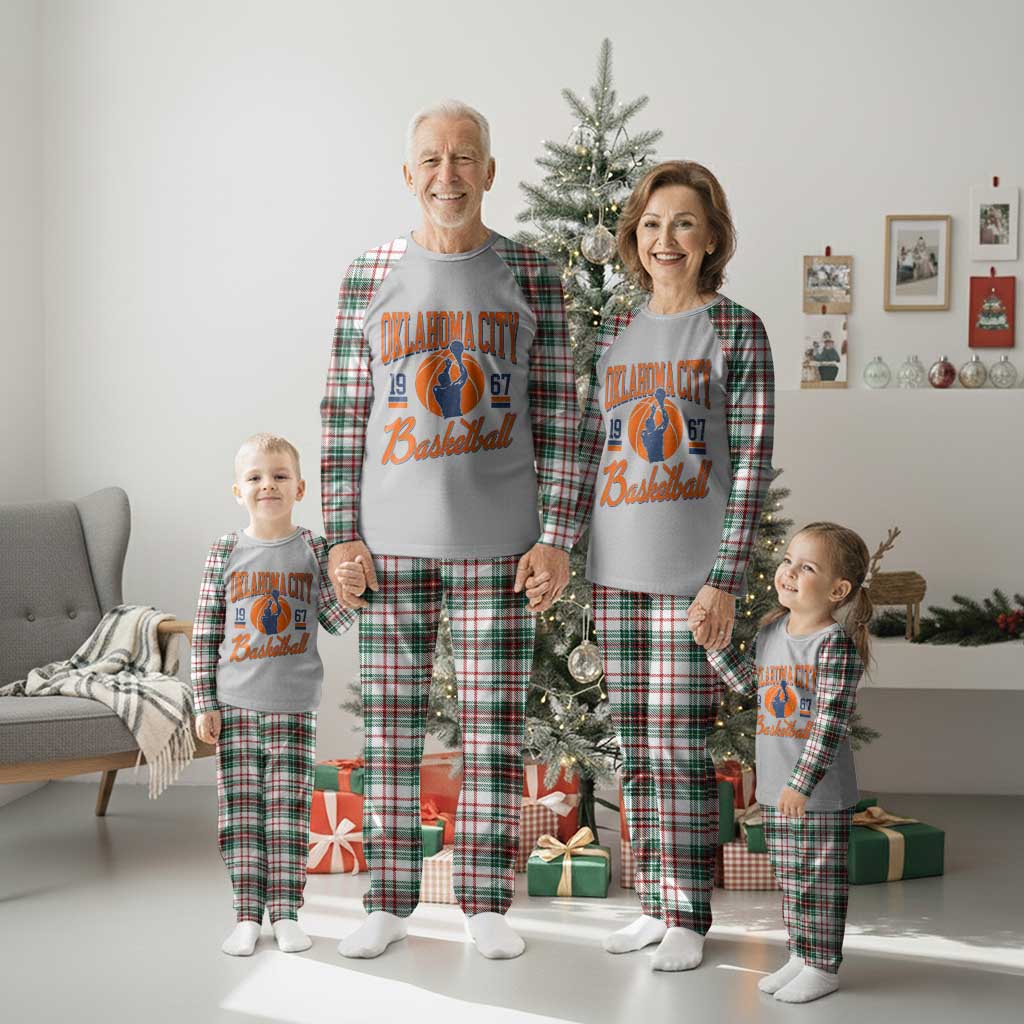 Retro Oklahoma City Basketball Plaid Pajama Set Vintage OKC Since 1967 Hoops Lover Sports Fan - Wonder Print Shop