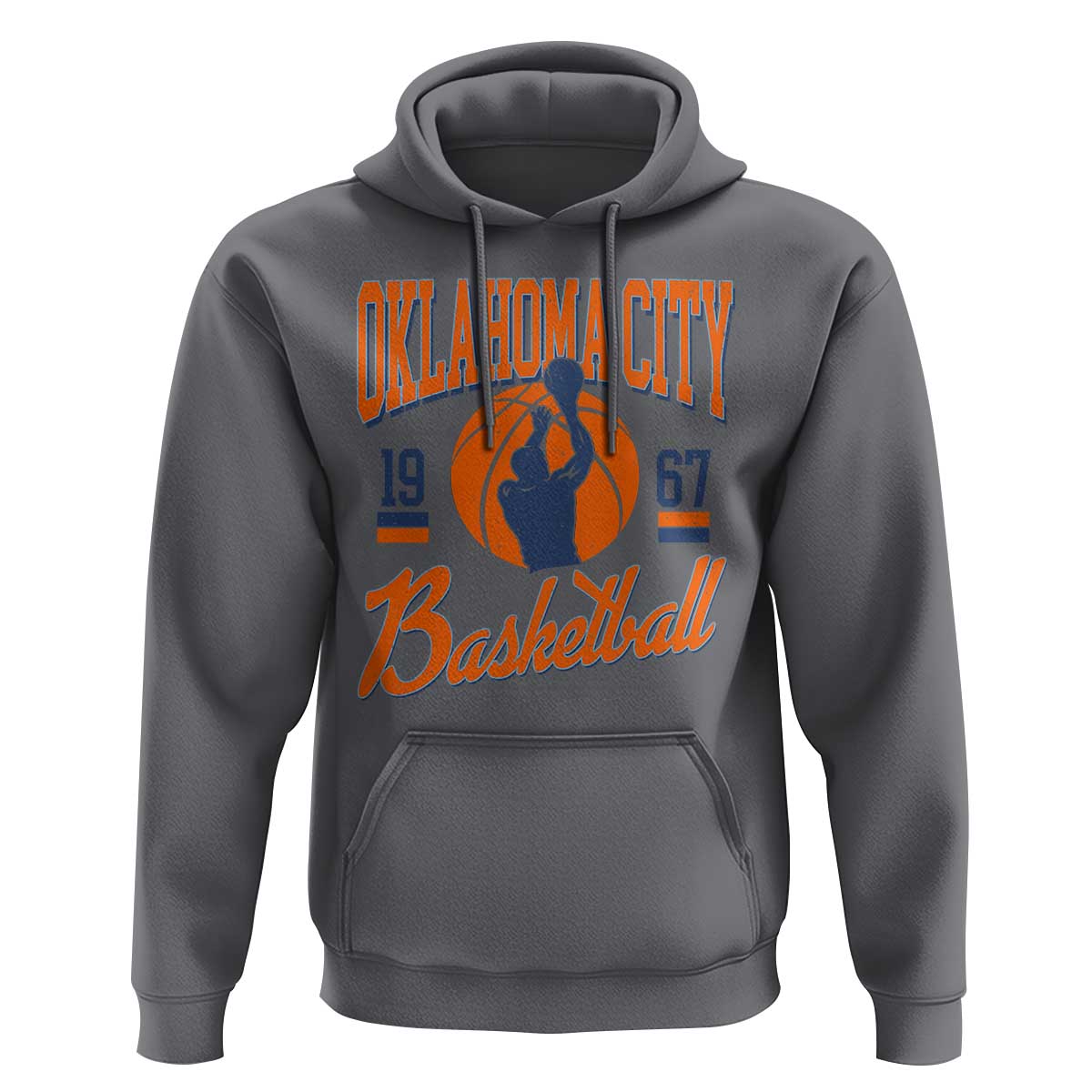 Retro Oklahoma City Basketball Hoodie Vintage OKC Since 1967 Hoops Lover Sports Fan - Wonder Print Shop