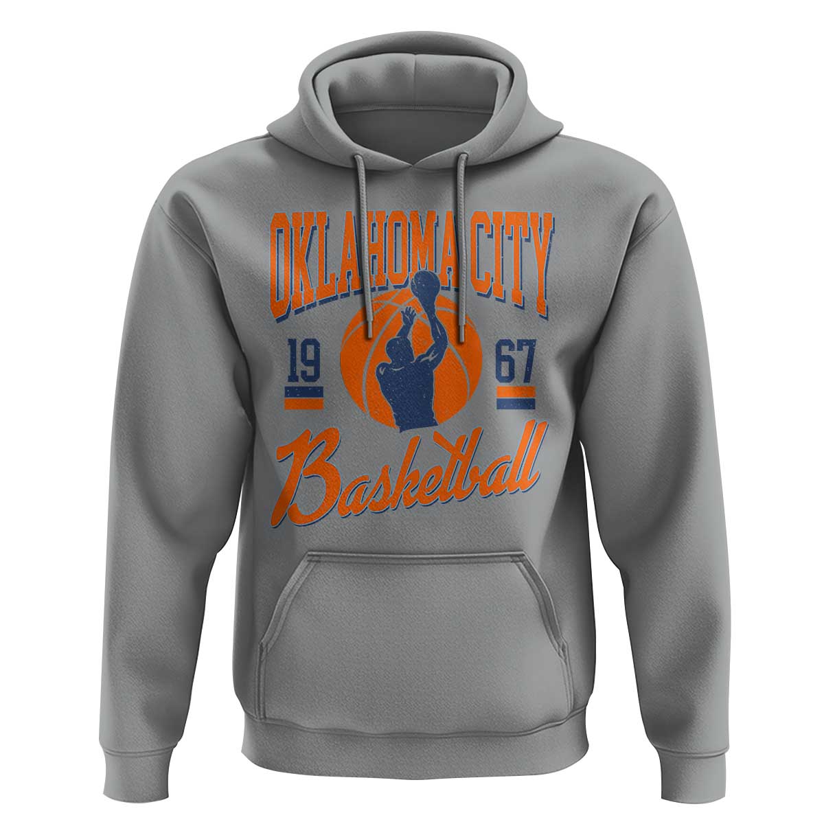 Retro Oklahoma City Basketball Hoodie Vintage OKC Since 1967 Hoops Lover Sports Fan - Wonder Print Shop