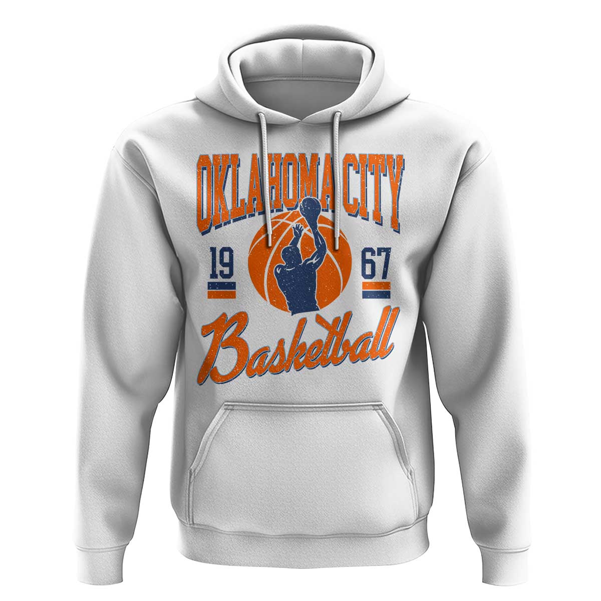 Retro Oklahoma City Basketball Hoodie Vintage OKC Since 1967 Hoops Lover Sports Fan - Wonder Print Shop