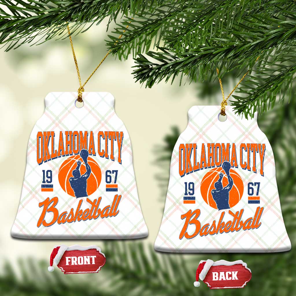 Retro Oklahoma City Basketball Ceramic Ornament Vintage OKC Since 1967 Hoops Lover Sports Fan - Wonder Print Shop