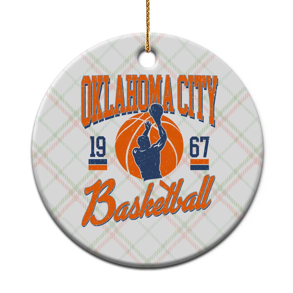 Retro Oklahoma City Basketball Ceramic Ornament Vintage OKC Since 1967 Hoops Lover Sports Fan - Wonder Print Shop