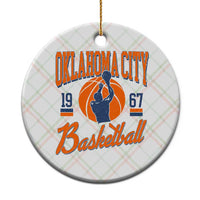Retro Oklahoma City Basketball Ceramic Ornament Vintage OKC Since 1967 Hoops Lover Sports Fan - Wonder Print Shop