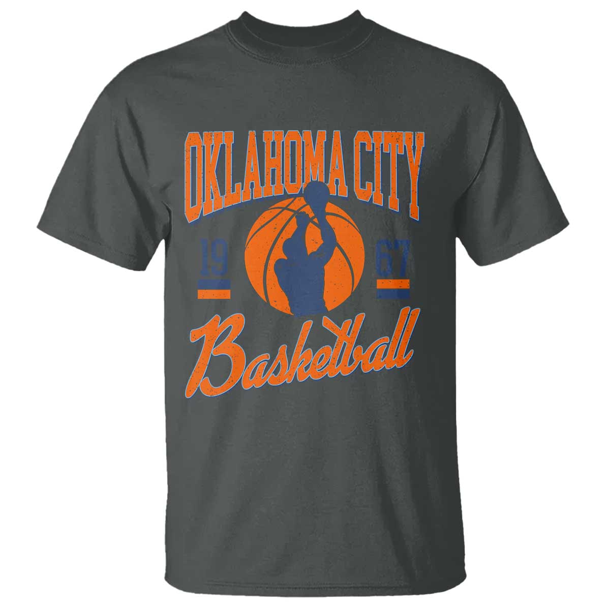 Retro Oklahoma City Basketball T Shirt Vintage OKC Since 1967 Hoops Lover Sports Fan - Wonder Print Shop