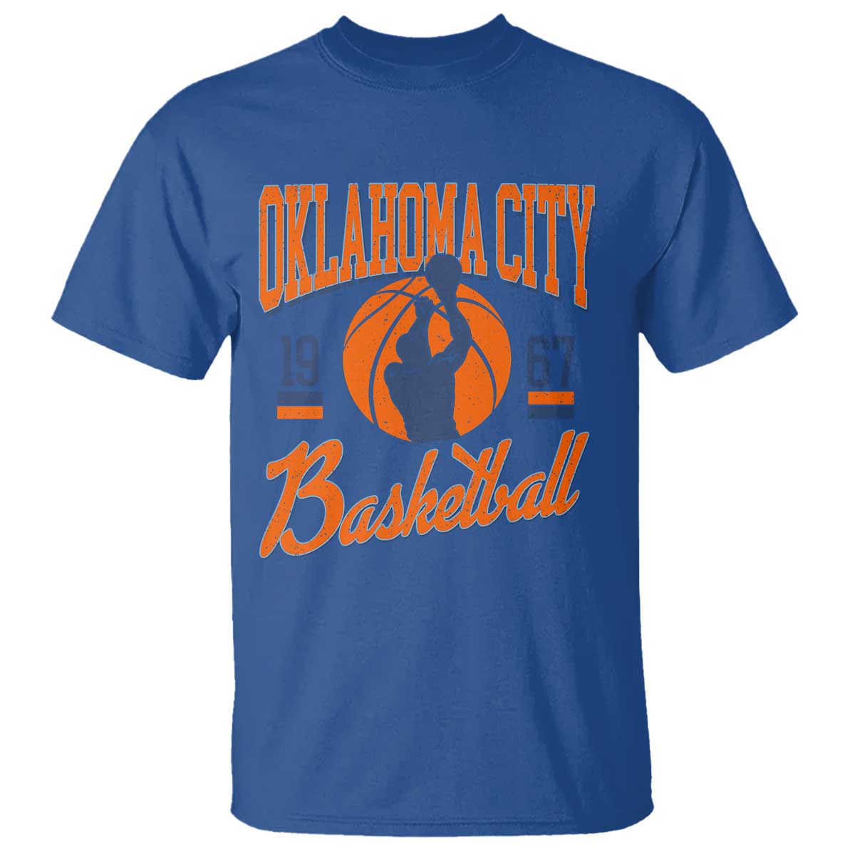 Retro Oklahoma City Basketball T Shirt Vintage OKC Since 1967 Hoops Lover Sports Fan - Wonder Print Shop