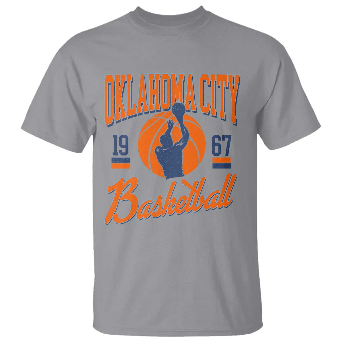 Retro Oklahoma City Basketball T Shirt Vintage OKC Since 1967 Hoops Lover Sports Fan - Wonder Print Shop