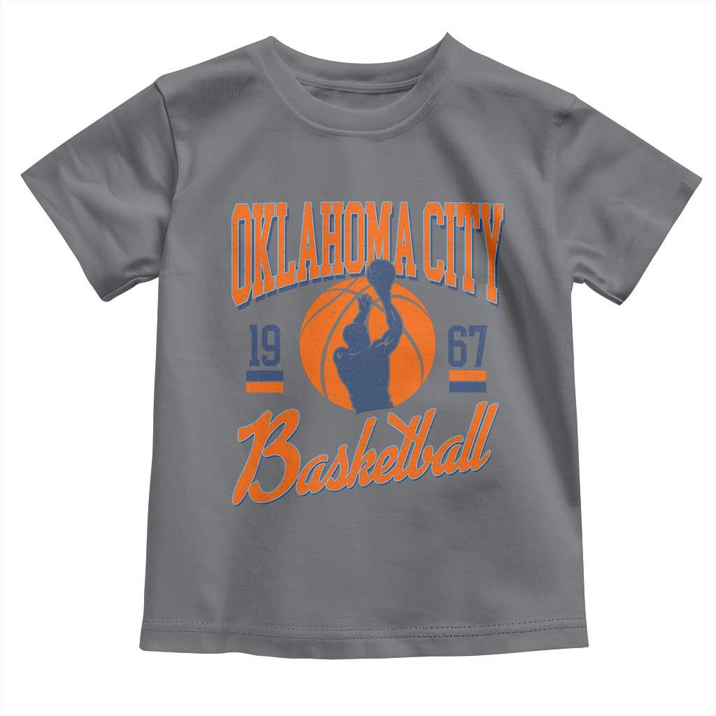Retro Oklahoma City Basketball Toddler T Shirt Vintage OKC Since 1967 Hoops Lover Sports Fan - Wonder Print Shop