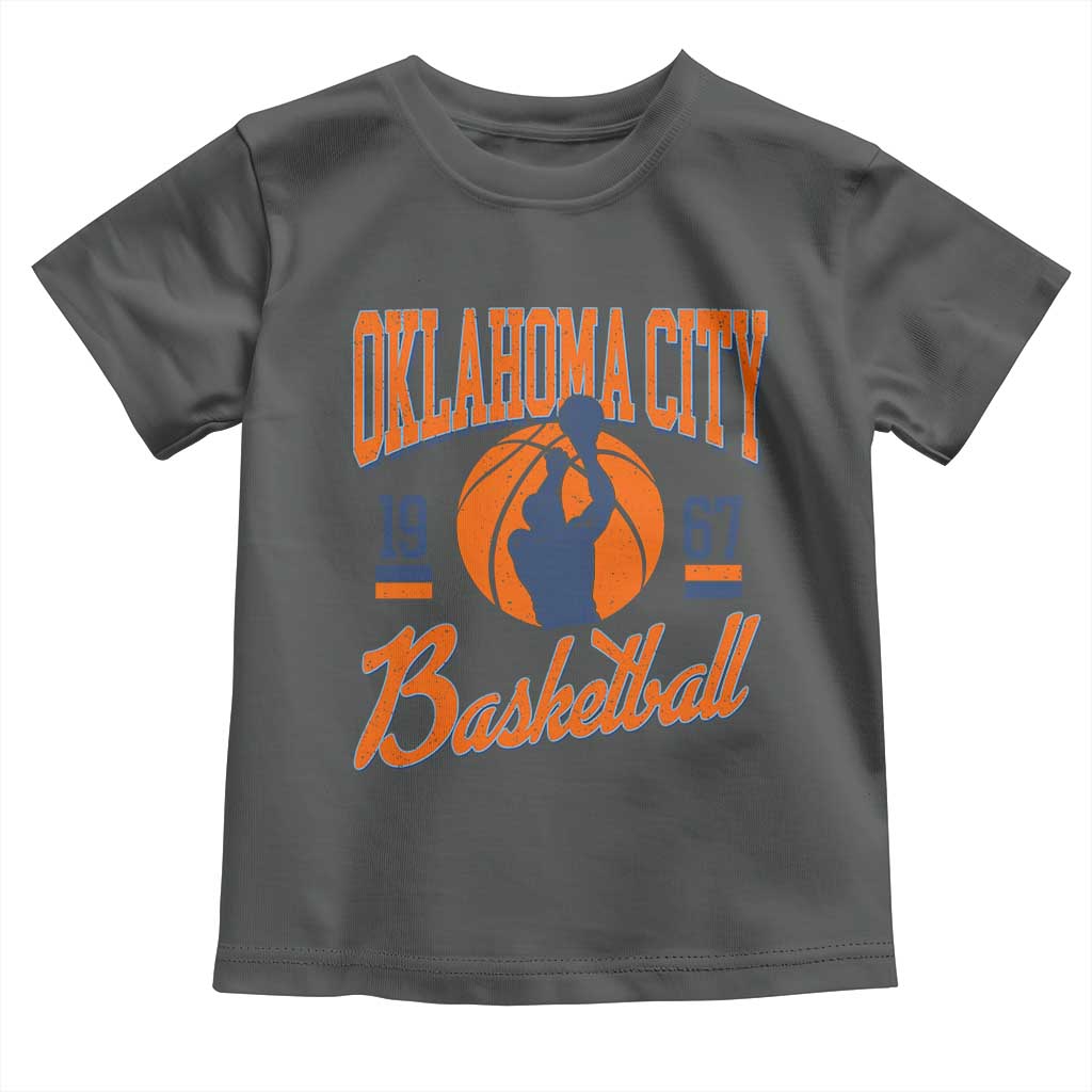 Retro Oklahoma City Basketball Toddler T Shirt Vintage OKC Since 1967 Hoops Lover Sports Fan - Wonder Print Shop