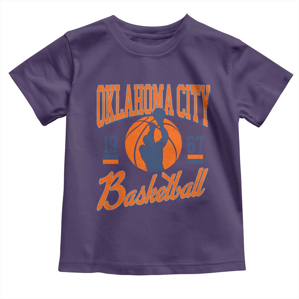 Retro Oklahoma City Basketball Toddler T Shirt Vintage OKC Since 1967 Hoops Lover Sports Fan - Wonder Print Shop