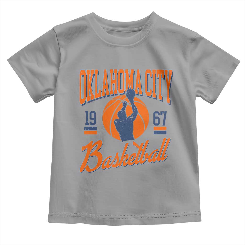 Retro Oklahoma City Basketball Toddler T Shirt Vintage OKC Since 1967 Hoops Lover Sports Fan - Wonder Print Shop