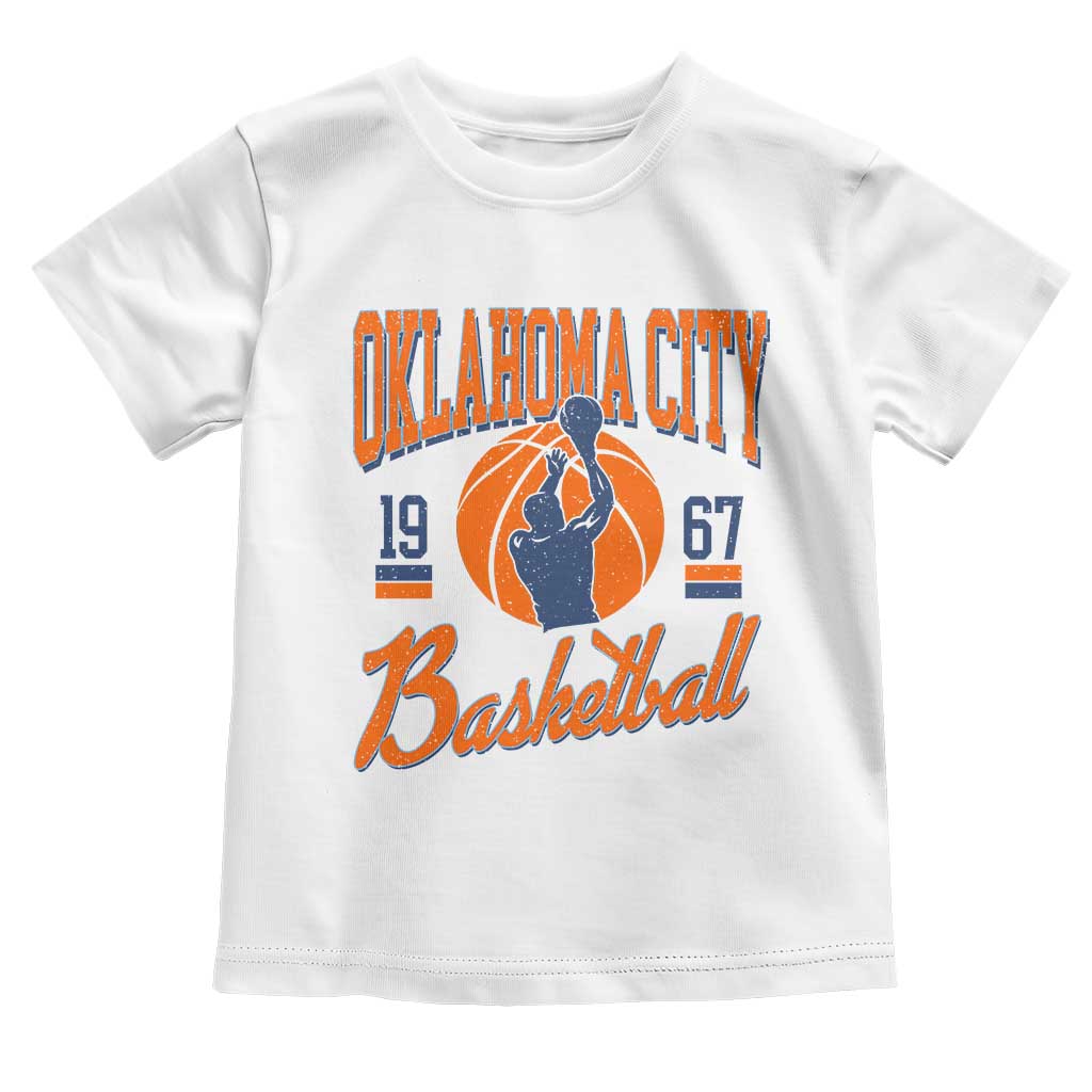 Retro Oklahoma City Basketball Toddler T Shirt Vintage OKC Since 1967 Hoops Lover Sports Fan - Wonder Print Shop