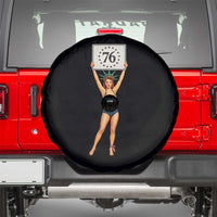 Vintage Patriotic Pin Up Girl 1776 Spare Tire Cover Statue of Liberty Retro Americana Graphic