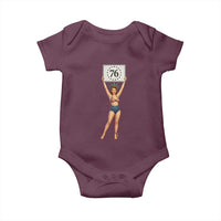 Vintage Patriotic Pin Up Girl 1776 Baby Onesie Statue of Liberty Retro Americana Graphic