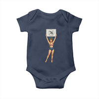 Vintage Patriotic Pin Up Girl 1776 Baby Onesie Statue of Liberty Retro Americana Graphic