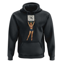 Vintage Patriotic Pin Up Girl 1776 Hoodie Statue of Liberty Retro Americana Graphic
