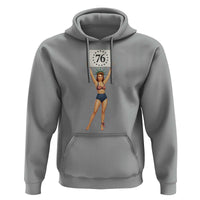 Vintage Patriotic Pin Up Girl 1776 Hoodie Statue of Liberty Retro Americana Graphic