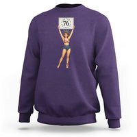 Vintage Patriotic Pin Up Girl 1776 Sweatshirt Statue of Liberty Retro Americana Graphic